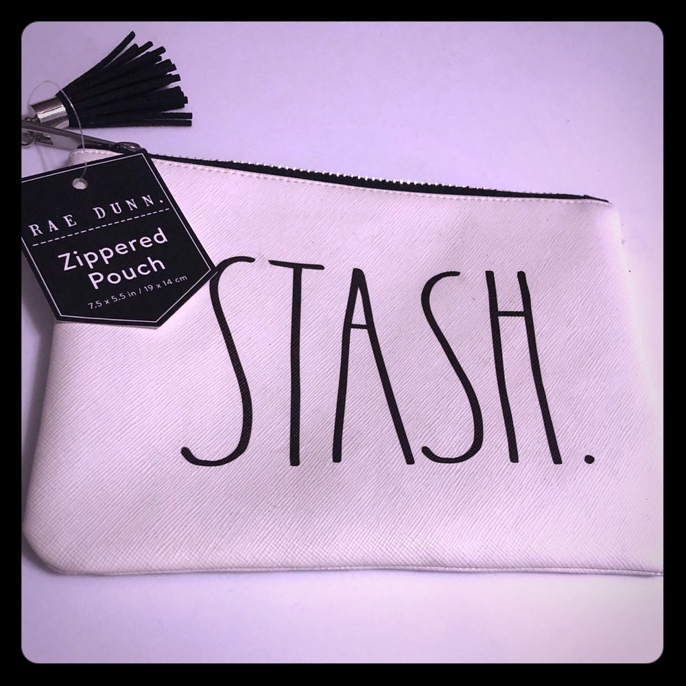 BNWT Rae Dunn “STASH” Pouch